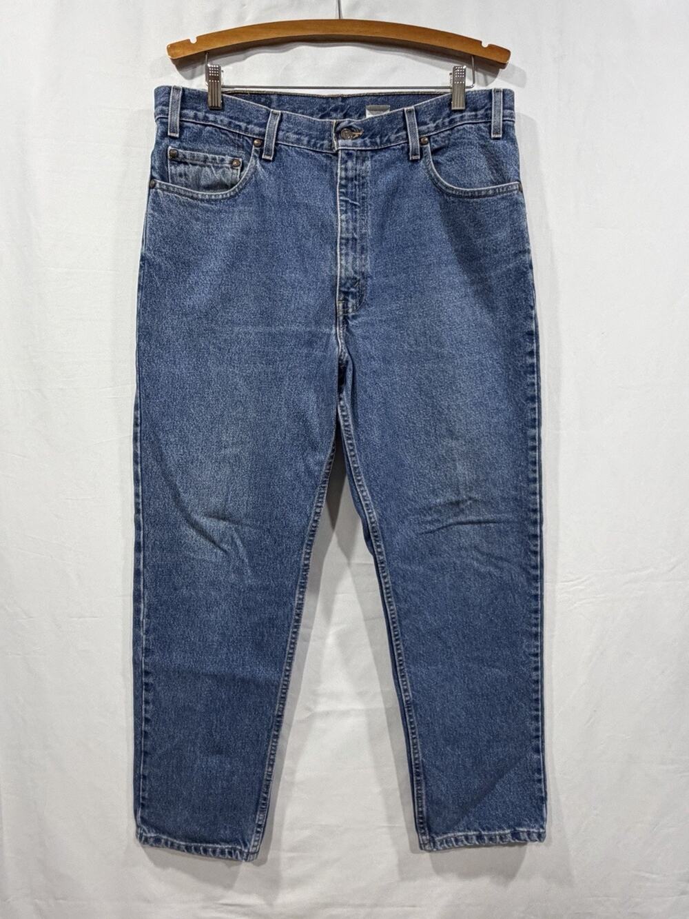 Vintage LEVIS 540 Jeans MADE IN USA Orange Tab Blue Denim Relaxed Men's 36x29